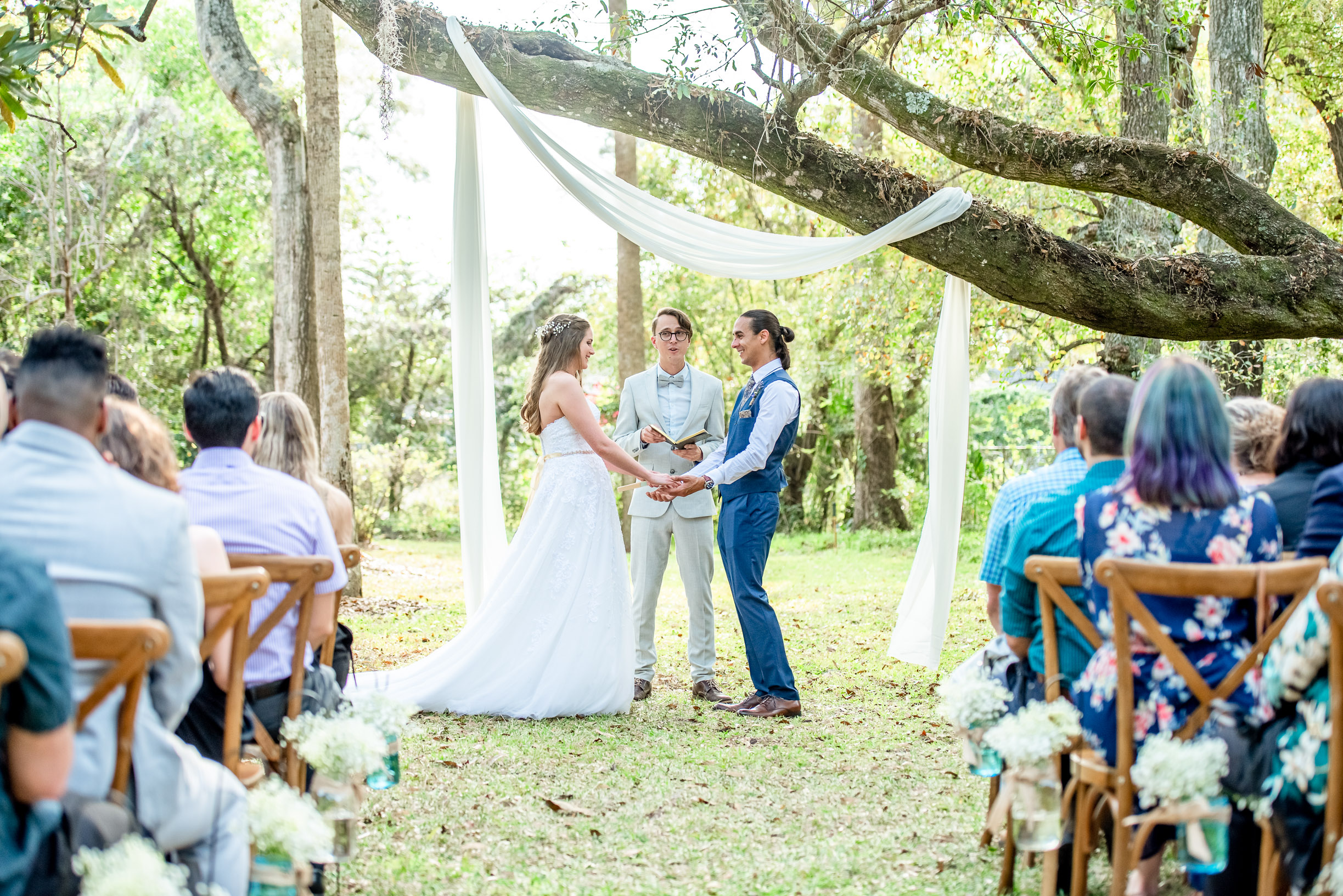 Outdoor Wedding Ceremony at The Garden Villa Venue in Orlando, FL